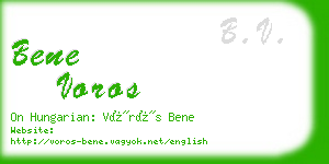 bene voros business card